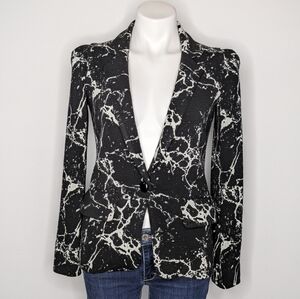 Yoana Baraschi Black White Artistic Single Button Jacket 2